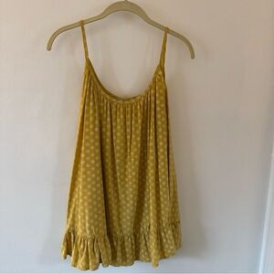 MISSLOOK Mustard Polka Dot Camisole EUC Flirty Boho Size Large
